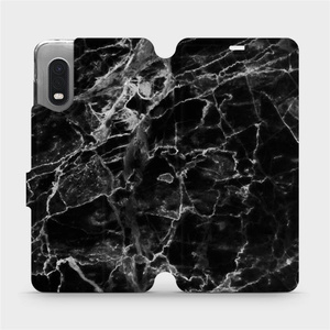 Flipové pouzdro Mobiwear na mobil Samsung Xcover PRO - V056P Černý mramor