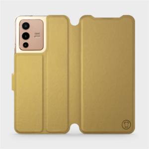 Flip pouzdro Mobiwear na mobil Vivo V23 5G - C_GOP Gold&Orange