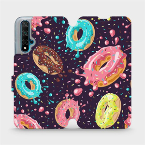 Flip pouzdro Mobiwear na mobil Huawei Nova 5T - VP19S Donutky