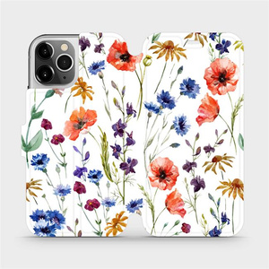 Flip pouzdro Mobiwear na mobil Apple iPhone 12 Pro - MP04S Luční kvítí