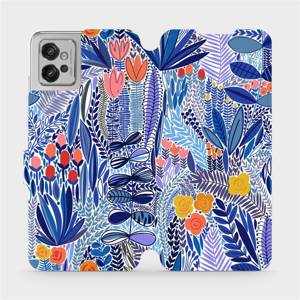 Flip pouzdro Mobiwear na mobil Motorola Moto G32 - MP03P Modrá květena