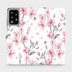 Mobiwear flip pouzdro na mobil Samsung Galaxy A52 5G / A52s 5G - M124S Růžové květy