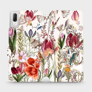 Flip pouzdro Mobiwear na mobil Sony Xperia L3 - MP01S Rozkvetlá louka