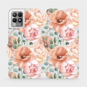 Flip pouzdro Mobiwear na mobil Realme 8i - MP02S Pastelové květy