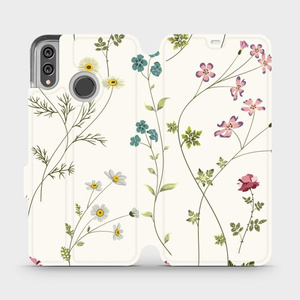 Flipové pouzdro Mobiwear na mobil Honor 8X - MD03S Tenké rostlinky s květy