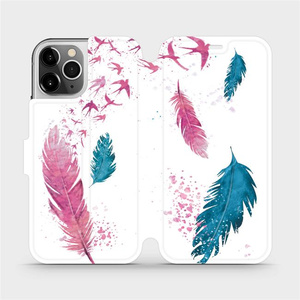 Flipové pouzdro Mobiwear na mobil Apple iPhone 12 Pro - MR08S Pírka - výprodej