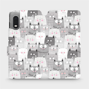 Flipové pouzdro Mobiwear na mobil Samsung Xcover PRO - M099P Kočičky