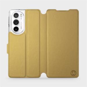 Flip pouzdro Mobiwear na mobil Motorola Edge 30 Pro - C_GOS Gold&Gray