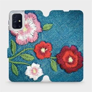 Flipové pouzdro Mobiwear na mobil Samsung Galaxy M31s - MD05P Džínové květy