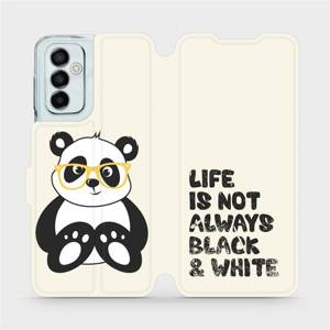 Flip pouzdro Mobiwear na mobil Samsung Galaxy M23 5G - M041S Panda - life is not