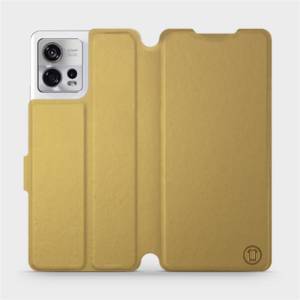 Flip pouzdro Mobiwear na mobil Motorola Edge 30 Fusion - C_GOS Gold&Gray