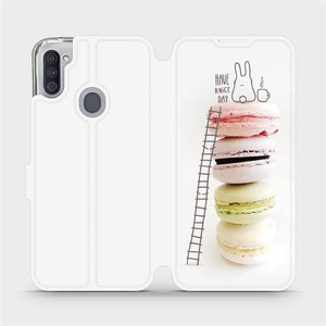 Flipové pouzdro Mobiwear na mobil Samsung Galaxy M11 - M090P Makronky - have a nice day