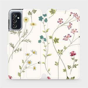 Flip pouzdro Mobiwear na mobil Samsung Galaxy M52 5G - MD03S Tenké rostlinky s květy