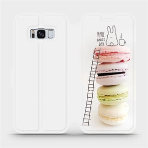 Flipové pouzdro Mobiwear na mobil Samsung Galaxy S8 - M090P Makronky - have a nice day