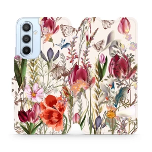 Flip pouzdro Mobiwear na mobil Samsung Galaxy A54 5G - MP01S Rozkvetlá louka - výprodej