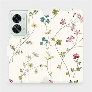 Flip pouzdro Mobiwear na mobil OnePlus Nord 2T 5G - MD03S Tenké rostlinky s květy