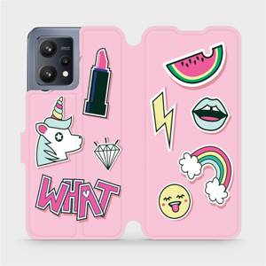 Flip pouzdro Mobiwear na mobil Realme 9 - M129S Růžové WHAT