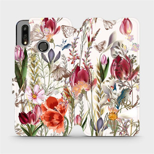 Flip pouzdro Mobiwear na mobil Huawei P Smart 2019 - MP01S Rozkvetlá louka