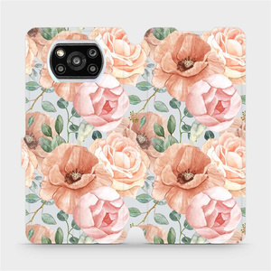 Flip pouzdro Mobiwear na mobil Xiaomi POCO X3 Pro - MP02S Pastelové květy
