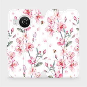 Flip pouzdro Mobiwear na mobil Nokia X10 - M124S Růžové květy