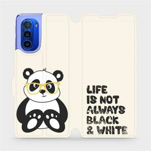 Flip pouzdro Mobiwear na mobil Motorola Moto G51 5G - M041S Panda - life is not always black and white