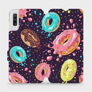 Flip pouzdro Mobiwear na mobil Samsung Galaxy A70 - VP19S Donutky