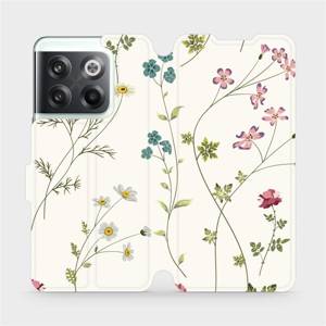 Flip pouzdro Mobiwear na mobil OnePlus 10T 5G - MD03S Tenké rostlinky s květy