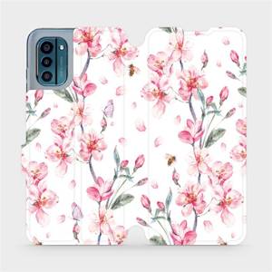 Flip pouzdro Mobiwear na mobil Nokia G21 / Nokia G11 - M124S Růžové květy