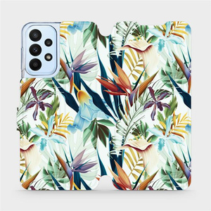 Flip pouzdro Mobiwear na mobil Samsung Galaxy A23 / A23 5G M071P Flóra