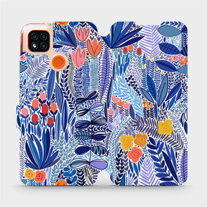 Flip pouzdro Mobiwear na mobil Xiaomi Redmi 9C - MP03P Modrá květena