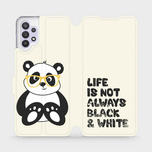 Flipové pouzdro Mobiwear na mobil Samsung Galaxy A32 5G - M041S Panda - life is not always black and white
