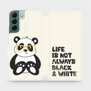 Flip pouzdro Mobiwear na mobil Samsung Galaxy S22 Plus - M041S Panda - life is not always black and white