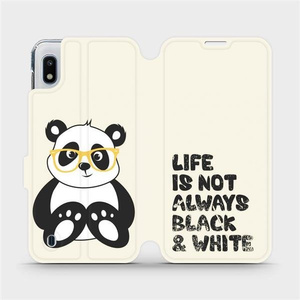 Flipové pouzdro Mobiwear na mobil Samsung Galaxy A10 - M041S Panda - life is not always black and white