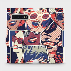 Flip pouzdro Mobiwear na mobil Samsung Galaxy S10 Plus - VP18P Komiks