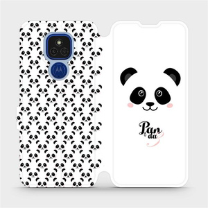 Flipové pouzdro Mobiwear na mobil Motorola Moto E7 Plus - M030P Panda Amálka - výprodej