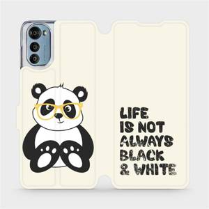 Flip pouzdro Mobiwear na mobil Motorola Moto E32s - M041S Panda - life is not