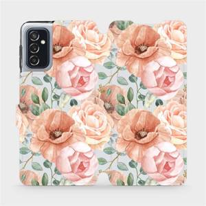 Flip pouzdro Mobiwear na mobil Samsung Galaxy M52 5G - MP02S Pastelové květy