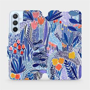 Flip pouzdro Mobiwear na mobil Samsung Galaxy A54 5G - MP03P Modrá květena