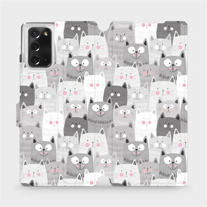 Flipové pouzdro Mobiwear na mobil Samsung Galaxy Note 20 - M099P Kočičky