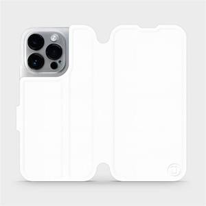 Flip pouzdro Mobiwear na mobil Apple iPhone 14 Pro - C_WHP White&Orange