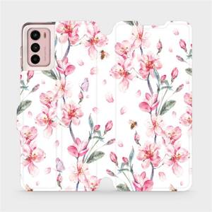 Flip pouzdro Mobiwear na mobil Motorola Moto G42 - M124S Růžové květy