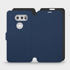 Etui Soft Touch do LG V30 - wzór Głęboki granat z czernią