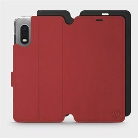 Etui Soft Touch do Samsung Galaxy Xcover PRO - wzór Zachodząca czerwień z czernią
