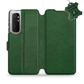 Etui ze skóry naturalnej do Xiaomi Mi Note 10 Lite - wzór Green Leather