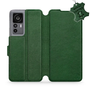Etui ze skóry naturalnej do Xiaomi 12T Pro - wzór Green Leather