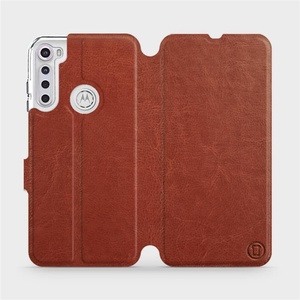 Etui do Motorola One Fusion Plus - wzór Brown&Gray