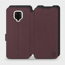Etui Soft Touch do Xiaomi Redmi Note 9 Pro - wzór Matowy burgund z czernią