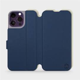 Etui Soft Touch do Apple iPhone 14 Pro Max - wzór Głęboki granat z platyną