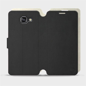 Etui Soft Touch do Samsung Galaxy A5 2016 - wzór Satynowa czerń z platyną