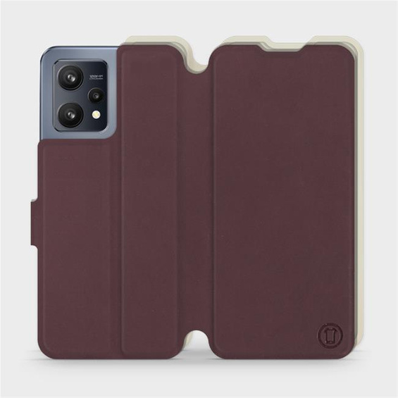 Etui Soft Touch do Realme 9 - wzór Matowy burgund z platyną